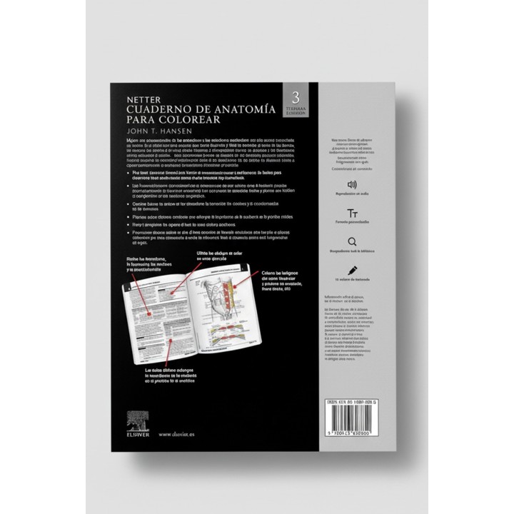 Netter. Cuaderno de Anatomía para Colorear 3ª Ed. (Hansen)